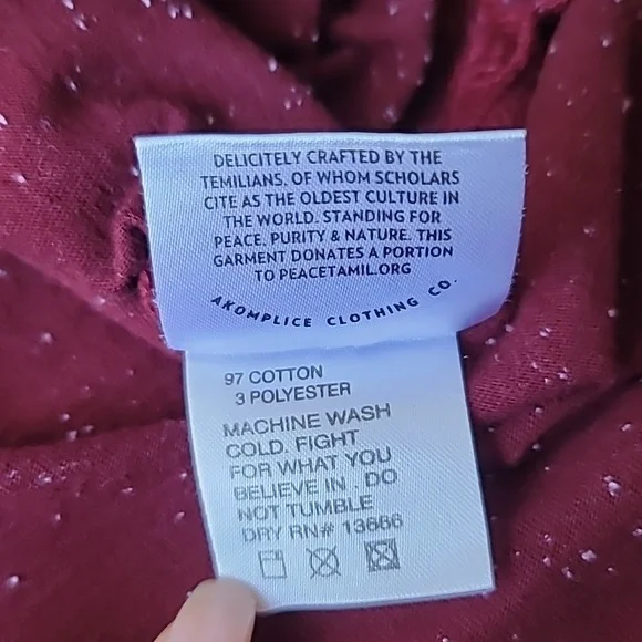 VSOP Men's Short Sleeve Shirt, Size Large, Color Burgundy Speckle - Picture 9 of 10